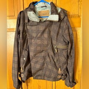 Brown Plaid Ski or Snowboard Jacket